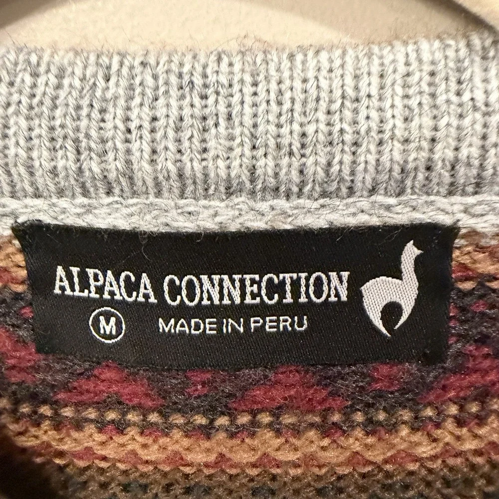 Alpaca Collection Aztec Southwestern Sweater Medium Festival Fall